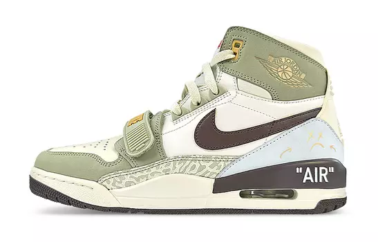 Кроссовки JORDAN Legacy 312 Vintage Basketball Shoes Men High-Top Green/Gold