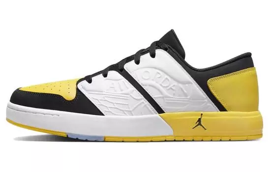 Кроссовки Jordan Nu Retro 1 Vintage Basketball, черный/белый/желтый