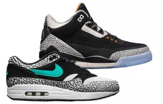 Кроссовки JORDAN 3 Retro & Nike Air Max 1 Atmos Pack