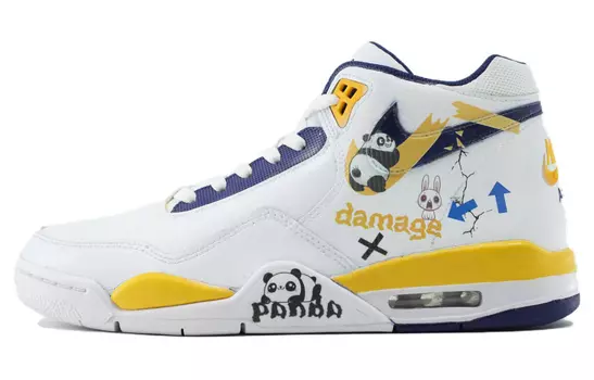 Мужские баскетбольные кроссовки Nike Flight Legacy Vintage, White, purple and yellow