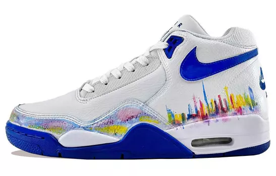 Мужские баскетбольные кроссовки Nike Flight Legacy Vintage, White/Blue