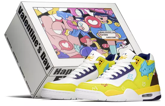 Мужские баскетбольные кроссовки Nike Flight Legacy Vintage, Yellow-brown-red