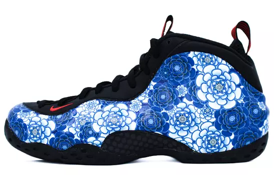 Мужские баскетбольные кроссовки Nike Foamposite One Vintage, Blue/ White/ And Black