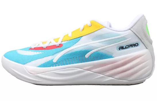 Мужские баскетбольные кроссовки Puma All-Pro Nitro, Белый Желтый Синий