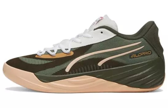 Мужские баскетбольные кроссовки Puma Clyde All Pro, Green, brown, orange