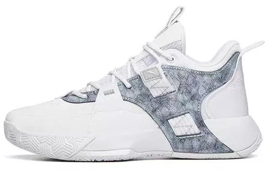 Мужские баскетбольные кроссовки Speedy Vintage Mid Top белого/цветочно-серого цвета Anta