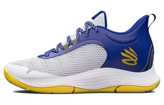 Кроссовки Under Armour Basketball, белый/желтый/синий