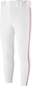 Мужские бейсбольные брюки зауженного кроя Mizuno Premier с окантовкой, белый/красный