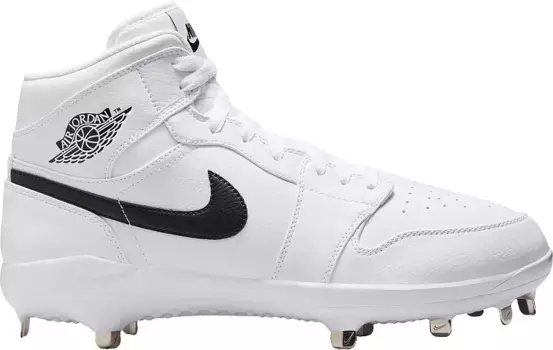 Мужские бейсбольные бутсы Nike Jordan 1 Retro Metal High, белый/черный