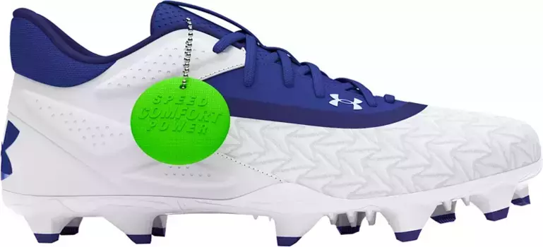 Мужские бейсбольные бутсы Under Armour Yard MT 3.0 из ТПУ, цвет White/Royal