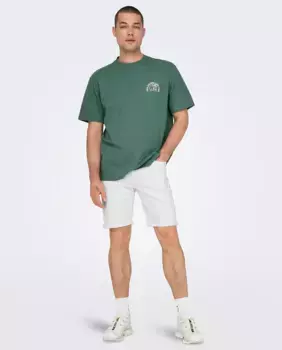 Мужские белые брюки-бермуды Only & Sons, белый