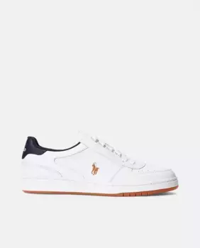 Мужские белые кроссовки на шнурках Polo Ralph Lauren, цвет Piel Blanco