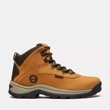 Мужские белые водонепроницаемые ботинки среднего размера с выступом Timberland, цвет Wheat Nubuck