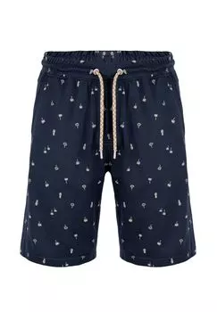 Мужские бермуды Tropic AOP с принтом по всей поверхности и кулиской — тропический образ для летнего комфорта ROADSIGN australia, синий