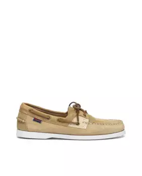 Мужские бежевые замшевые топсайдеры Sebago