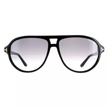 Мужские блестящие дымчатые авиаторы с градиентом ft0932 jeffrey Tom Ford, черный
