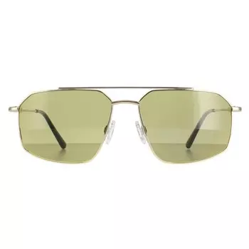 Мужские блестящие светло-зеленые авиаторы Aviator 555nm Wayne Serengeti, желтый