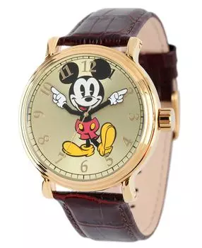 Мужские блестящие золотые винтажные часы из сплава Disney с Микки Маусом ewatchfactory