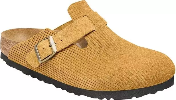 Мужские бостонские замшевые сабо Birkenstock с тиснением