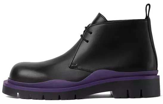 Мужские ботинки Bottega Veneta Tire, черный/фиолетовый