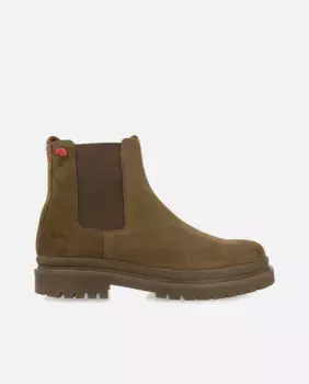 Мужские ботильоны челси из спилка с резинками по бокам Gioseppo, цвет Kaki