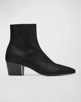 Мужские ботильоны Vassili 60 на молнии Saint Laurent, цвет Black