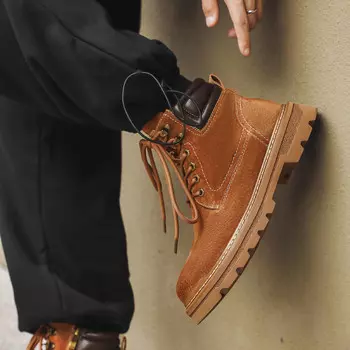 Мужские ботинки Cahhrrn X Martin Boot Men Beige Weishibangwei