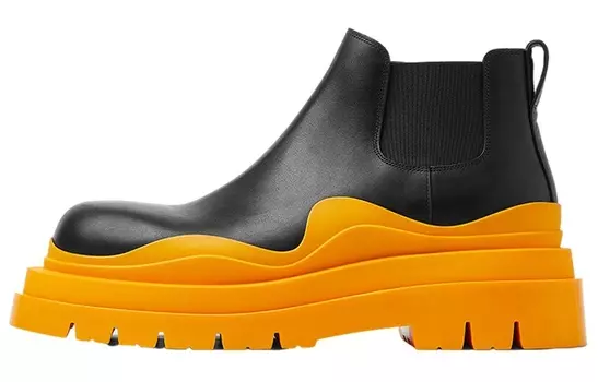 Мужские ботинки челси Bottega Veneta, черный/желтый