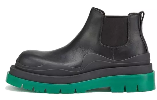 Мужские ботинки челси Bottega Veneta Tire, черный/зеленый