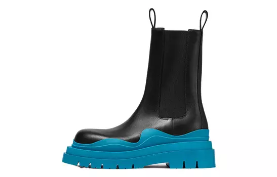 Мужские ботинки челси Bottega Veneta Tire, черный/синий