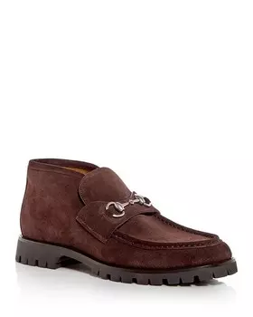 Мужские ботинки чукка Gucci Horsebit, коричневый