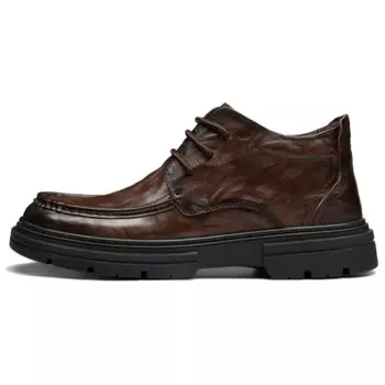 Мужские ботинки Men's Casual Men Mid-Top Camel, черный
