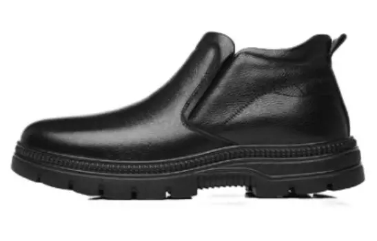 Мужские ботинки Men"s Casual Men Mid-Top, черный Mulinsen