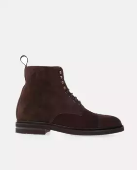 Мужские ботинки на шнуровке замшевые в пол xl Berwick, темно-коричневый