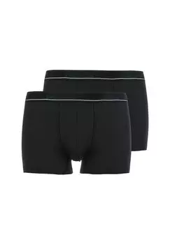 Мужские боксеры, 2 шт. – длинные брюки, нижнее белье, логотип, однотонные ceceba, черный