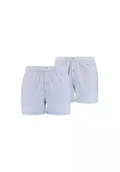 Мужские боксеры, 2 шт. – тканые шорты, хлопок, однотонные Levi's, светло-синий