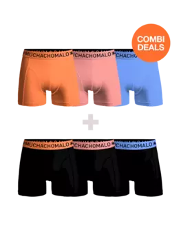 Мужские боксеры - 3+3 шт - мужские трусы Muchachomalo, мультиколор
