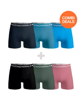 Мужские боксеры - 3+3 шт - мужские трусы Muchachomalo, мультиколор
