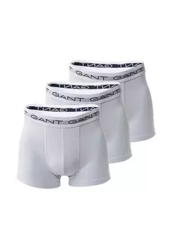 Мужские боксеры, 3 шт., плавки, хлопок стрейч, логотип, однотонные GANT