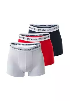 Мужские боксеры, 3 шт., плавки, хлопок стрейч, логотип, однотонные GANT, цвет Mehrfarbig