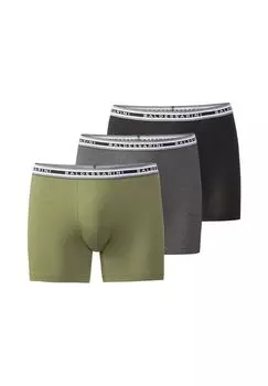 Мужские боксеры, 3 шт. - велосипедисты, нижнее белье, трусы, хлопок, логотип Baldessarini, цвет Schwarz Grau