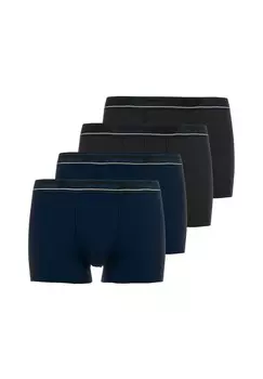 Мужские боксеры, 4 шт: длинные брюки, нижнее белье, логотип, однотонные Ceceba, цвет Dunkelblau/schwarz