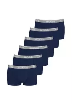Мужские боксеры, 6 шт. - Hipster GO ABC, хлопок sloggi, темно-синий