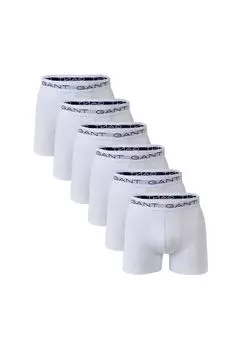 Мужские боксеры, 6 шт. - трусы-боксеры, хлопок стрейч, однотонные GANT