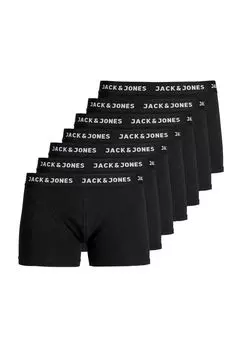 Мужские боксеры, 7 шт. - JACHUEY TRUNKS, хлопок стрейч JACK & JONES, черный
