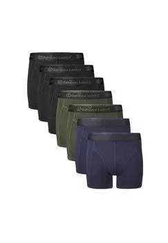Мужские боксеры, 7 шт. - RICO 7P, дышащие, одинарный трикотаж Bamboo Basics, цвет Schwarz Blau