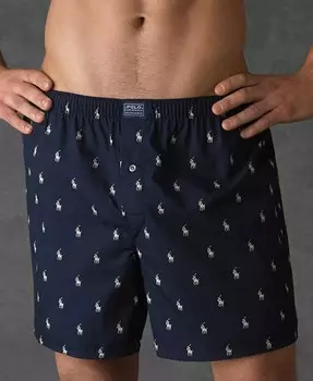 Мужские боксеры Allover Pony Woven Polo Ralph Lauren, синий