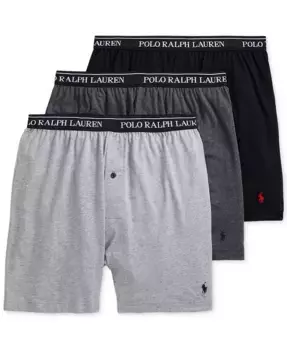 Мужские боксеры Classic Knit из хлопка, 3 шт Polo Ralph Lauren, мультиколор