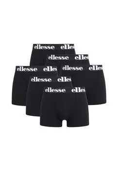 Мужские боксеры HALI, 6 шт. - модные плавки, логотип, хлопок стрейч ellesse, черный