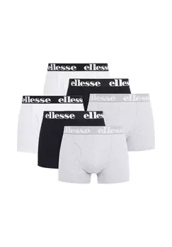 Мужские боксеры HALI, 6 шт - модные плавки, логотип, хлопок стрейч Ellesse, цвет Schwarz/grau/wei_